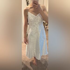 Adrianna Papell Ivory Embroidered Wedding Bridal Dress